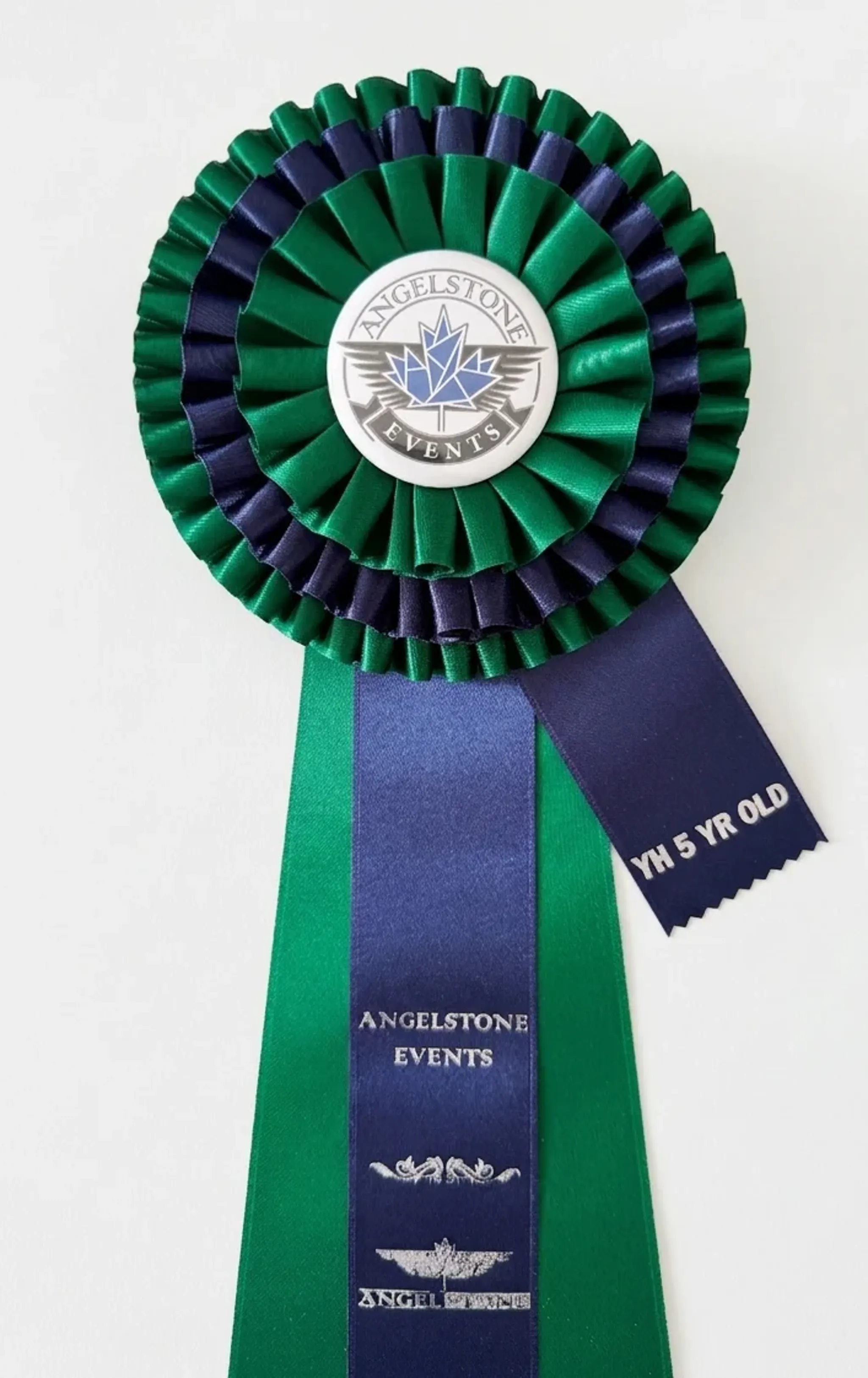 Green placing ribbon for shows and events