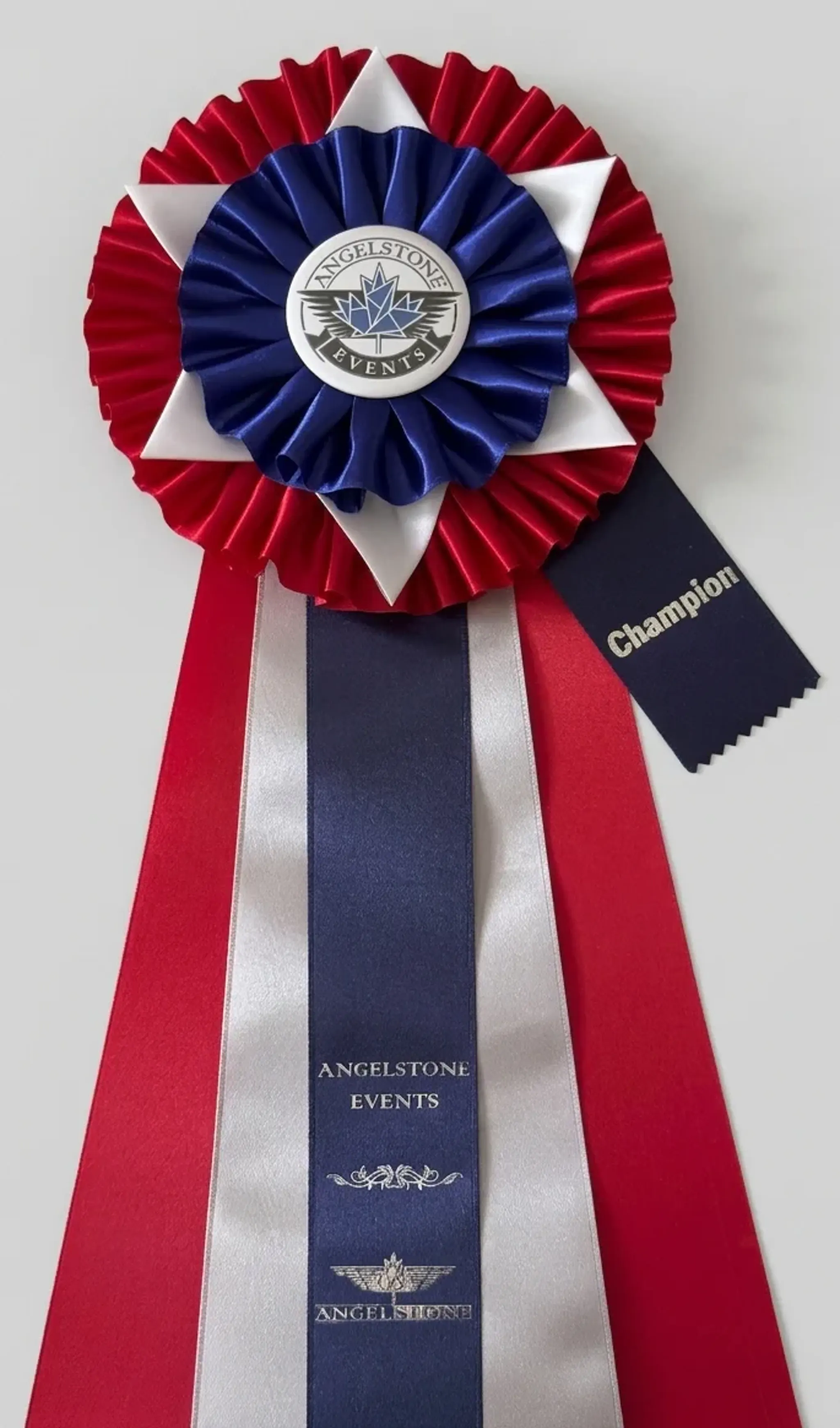 Custom champion award rosette ribbon