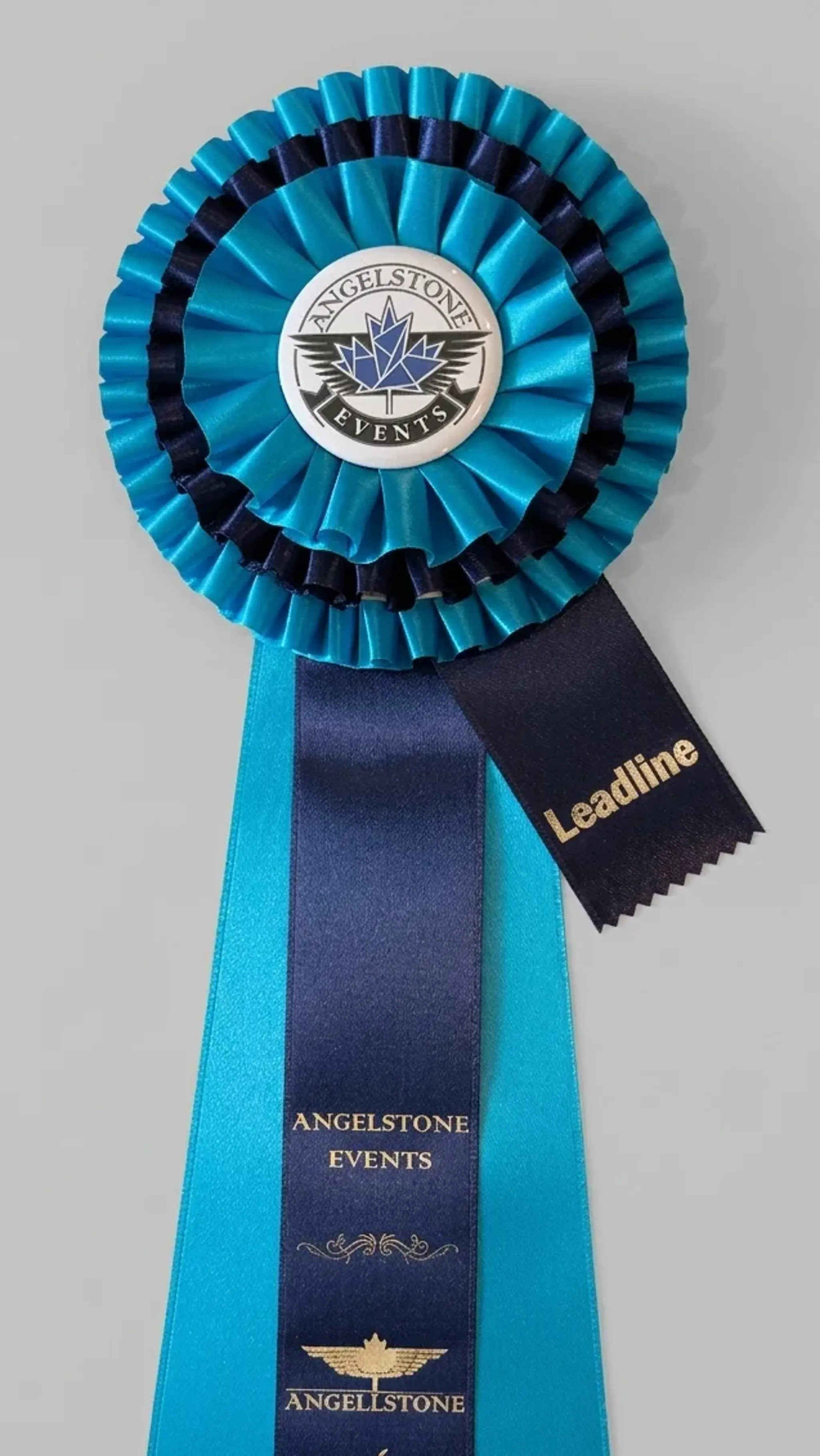 Blue placing ribbon for shows and events